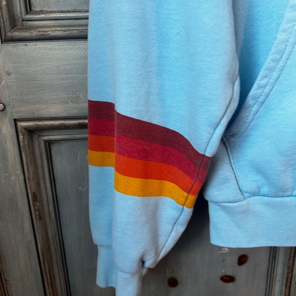 Aviator Nation Palm Tree Festival Dana Point Zip Up Hoodie in Ocean Blue Size L - Picture 4 of 10